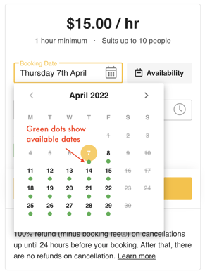Booking date 2