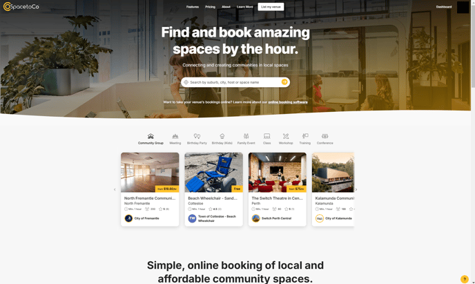 Landing page